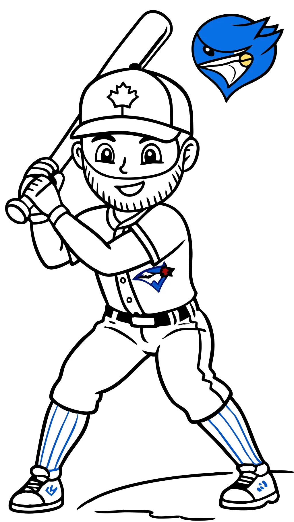 blue jays baseball coloring pages